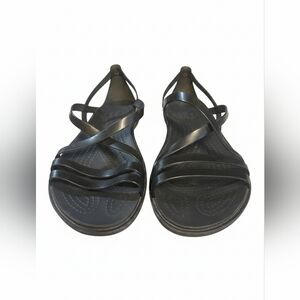 CROCS Black Strappy Sandals